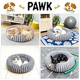 Pawk Donut Dog Bed Large-Round Dog Cat Bed with Waterproof Detachable Cover, Plush Doughnut Dog Bed with 20CM High Side for 40lbs Golden Retriever, 76x76x20cm - Image 5