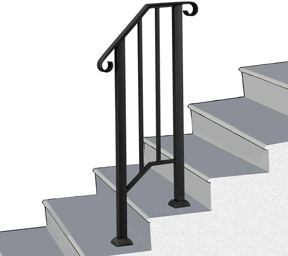 WaiDXn Handrails For Outdoor Steps, Outdoor Stair Handrails Suitable For Concrete Steps