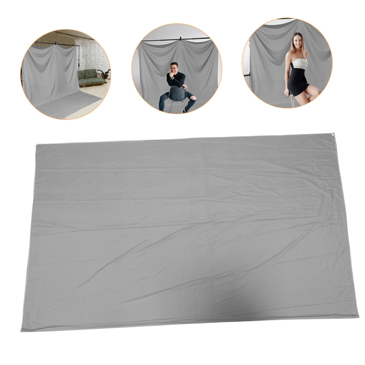 Sfondo Fotografico Grigio 3X2 M Fondale Decorativo Spesso per Studio Fotografico Video Trucco e Feste Lavabile e Riutilizzabile Tessuto Morbido e Resistente