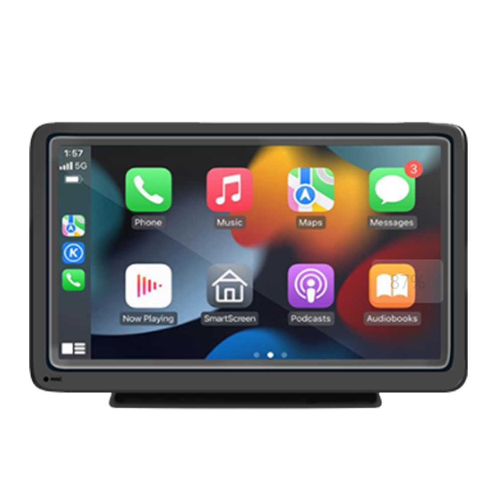 Schermo Portatile Carplay Da 7 Pollici, Trasmettitore Fm Bluetooth Wireless E Cablato, Posizionamento Preciso, Adatto Alla Maggior Parte Dei Veicoli