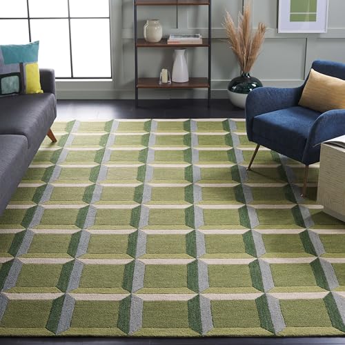 Image of Hand Tufted Wool Carpets Anti Shedding Rug Modern Carpets for Living Room Size 3x5 Feet