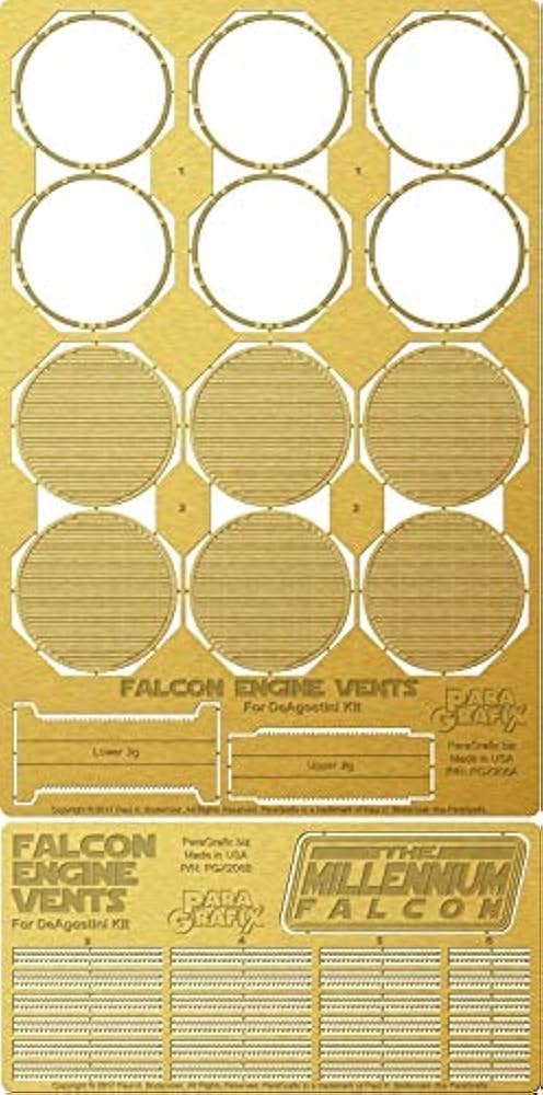 Falcon Gun Ports DeAgostini用 PGX198 Paragrafix DeAgostini Millennium Falcon Gun Port Photoetch
