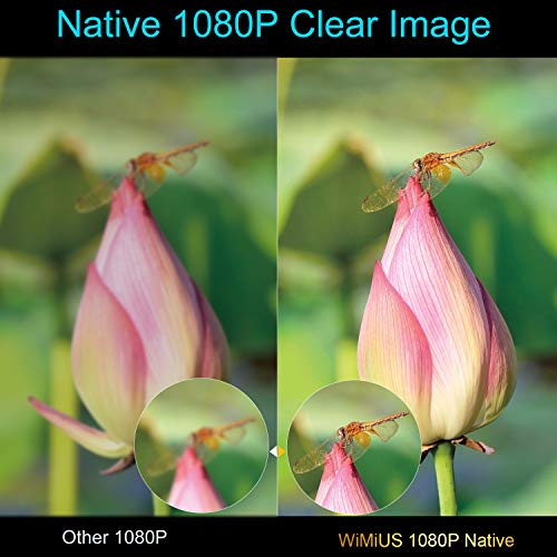 Wifi Projector, Wimius 2022 Upgrade P20 Native 1080P Projector Support 4K, ±50° Correction, 50% Zoom, 10W Speaker Compatible With Pc Ps4 Usb Tv Stick Smartphones Indoor Outdoor Projector #TOP1