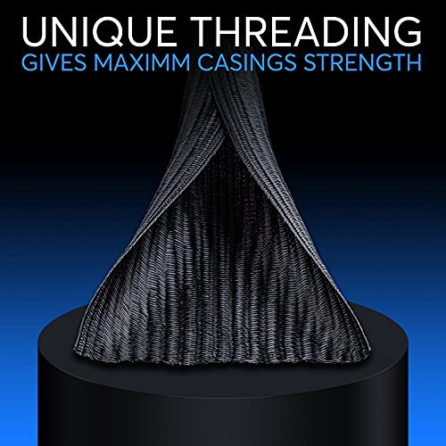 Maximm Cable Management Wire Loom 30ft 3/4 Inch Black Split Cord Protector miniatura 2