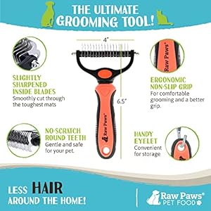 Raw Paws Undercoat Rake Dematting Tool 1 Ct 2side Undercoat Rake for Dogs Cats Dog Rake Brush for Shedding Dematting Tool for Dogs Cat Brush for Shedding Cat Dog Grooming Rake Cucciolini Doodles Raw paws undercoat rake dematting tool 1 ct 2 side undercoat rake for dogs cats dog rake brush for shedding dematting tool for dogs cat brush for shedding cat dog grooming rake cucciolini doodles