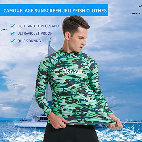 Mens Surfing Rash Guard -Top Basic Skins UPF 50+ Long Sleeve - Pullover Wetsuits for Swimming Snorkeling Surfing Kayaking2