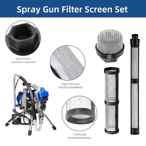 Image of (4+6+6) Pack 246385 246384 287032 Spray Gun Filter Set | Fits for Graco 390 395 490 495 495 595 3400 Airless paint sprayer，Including Pump Inner Core Filters