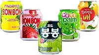 Kit De Suco Coreano BONBON Haitai Latas Importados Kpop - 5 Sabores