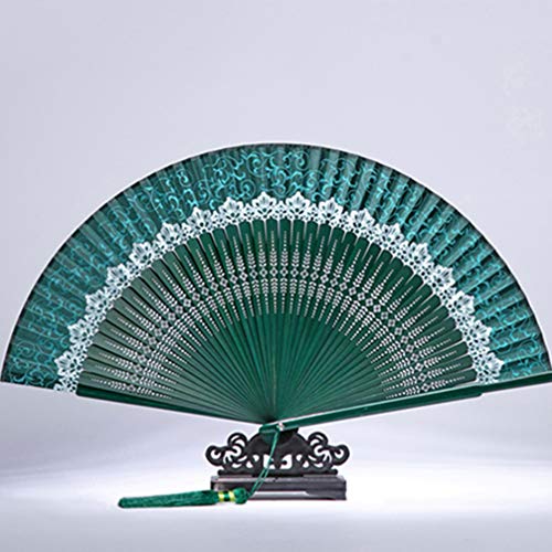 Toyvian Ventilador de Seda Chinês Ventilador de Dobramento Japonês Ventilador de Seda Portátil Com M