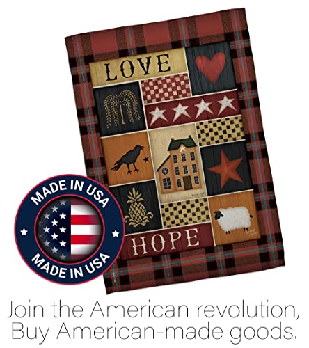 Breeze-Decor-H100070-BO-Primitive-Collage-Love-Hope-Inspirational-Sweet-Home-Decorative-Vertical-House-Flag-28x-40-Multi-Color Breeze Decor H100070 BO Primitive Collage Love Hope Inspirational Sweet Home Decorative Vertical House Flag 28x 40 Multi Color