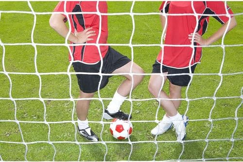 Hominas Fußballtornetz 2,4 x 1,8 m Sport Fußball Torpfostennetz Robustes und Tragbares Ersatznetz für Torpfosten Schnelle Installation für Innenräume, Hausgärten und Schulhöfe