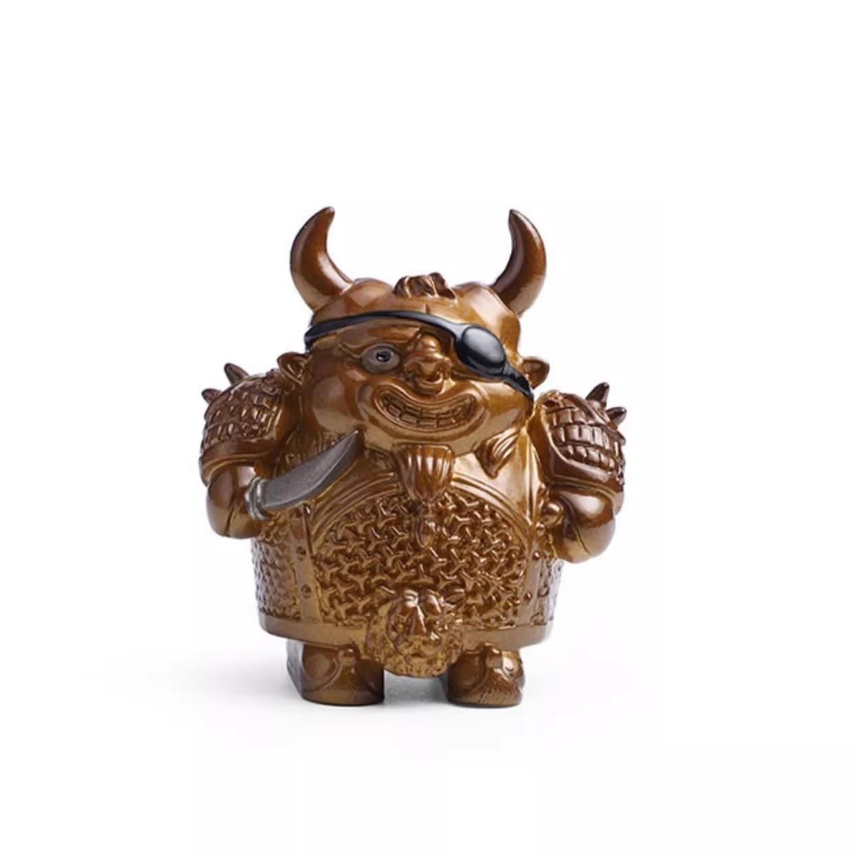 ENGENDER Kung Fu Tea Pet Tea Pet Ornaments To Attract Wealth, Creative Handmade Statues, Room Color-changing Home Decorations(A)
