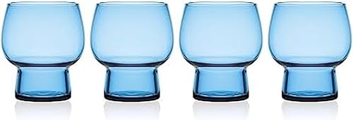 Mikasa Phoebe - Bebida doble a la antigua, juego de 4, color azul