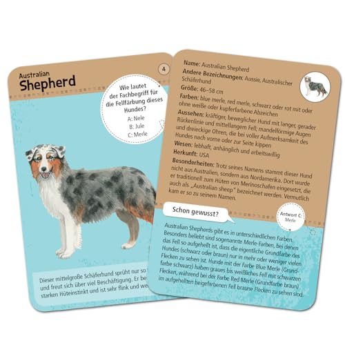 moses. 9769 Expedition Natur 50 Hunde | Bestimmungskarten im Set | Mit spannenden Quizfragen