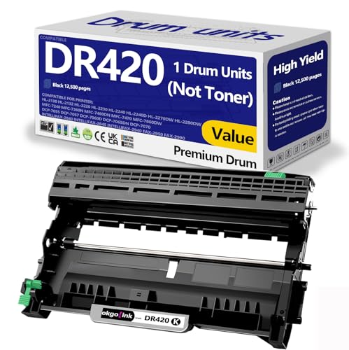 Image of Compatible DR420 Drum Unit Compatible Replacement for Brother DR-450 DR 420 1 Pack ( NOT Toner ) for HL-2270DW HL-2280DW HL-2230 HL-2240 MFC-7360N MFC-7860DW DCP-7065DN 2840 Printer, Black