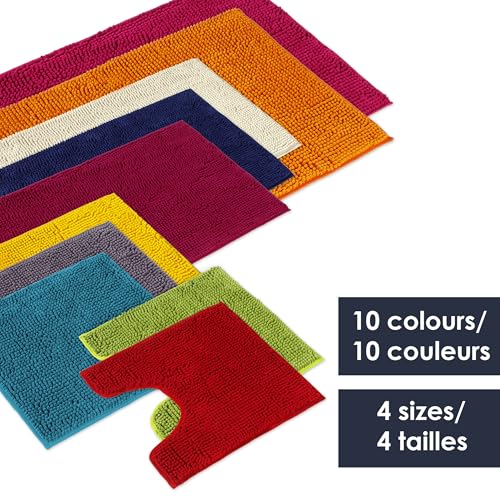 Tapis de douche antidérapant 45x45 cm bleu pétrole lavable WohnDirect - 8