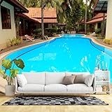 Murales de pared de tamaño personalizado, piscina de complejo tropical con...