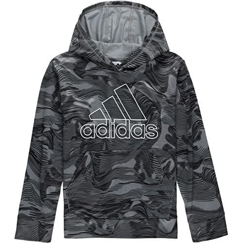 adidas Boys' Warp Camo Allover Print Pullover Hoodie
