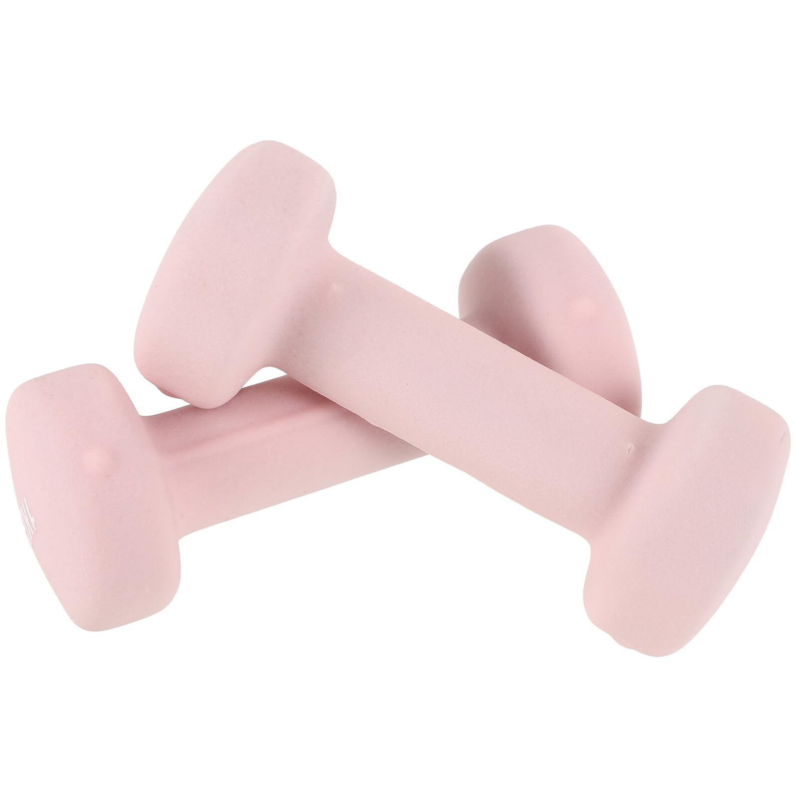 Cast Iron Dumbbell Set 2pcs 1kg Pink Coated Hand Weights for Women Home Gym Strength Training and Yoga
