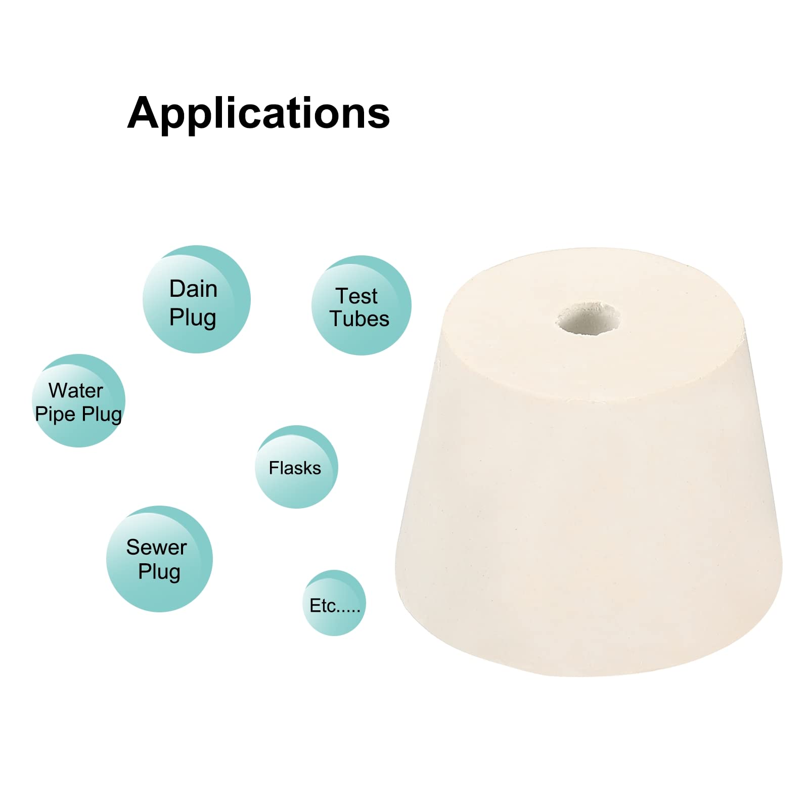Bouchons Coniques Silicone Lot De 25 – Diamètre 8 à 13 Mm, Hauteur 17 Mm, Pour Protection Trous, étanchéité Labo, Bricolage
