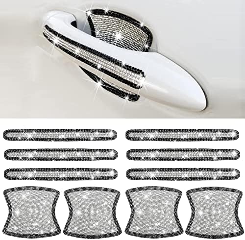 BetterJonny 10PCS Universal Rhinestone Car Door Edge Protector, Black - View #9