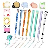 Ensemble de 16 stylo effaçable et post it rigolo Pointe de 0,5 mm stylos effaçables pour u...