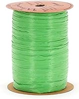 Vista 2 de Berwick Offray - Cinta de rafia mate de 1/4 pulgadas de ancho, marrón chocolate, 100 yardas