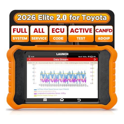 2026 LAUNCH Creader Elite V2.0 fit for Toyota Lexus Bi-Directional Scan Tool, Full System OBD2 Scanner, All Reset Service Code Reader, AUTOVIN, ECU Code, Battery Registration, Lifetime Free Update