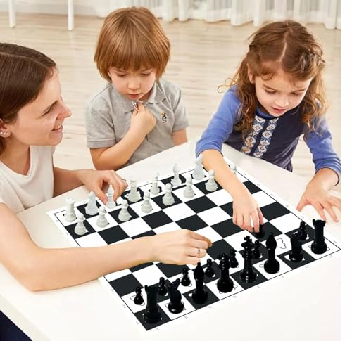Image of Toyaffair 2in1 Chess & Ludo Jumbo Game Set - Foldable Dual-Sided Board Game with Premium Colourful Pawns- Large Family Fun Game for Kids & Adults, Ideal for Home, & Parties (Ludo Jumbo)