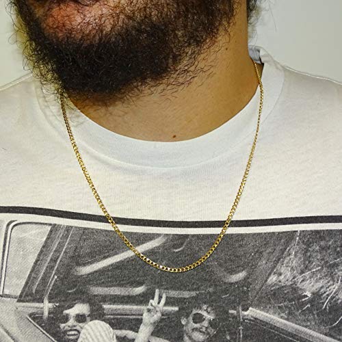 Catena da uomo in oro giallo 18 carati, modello