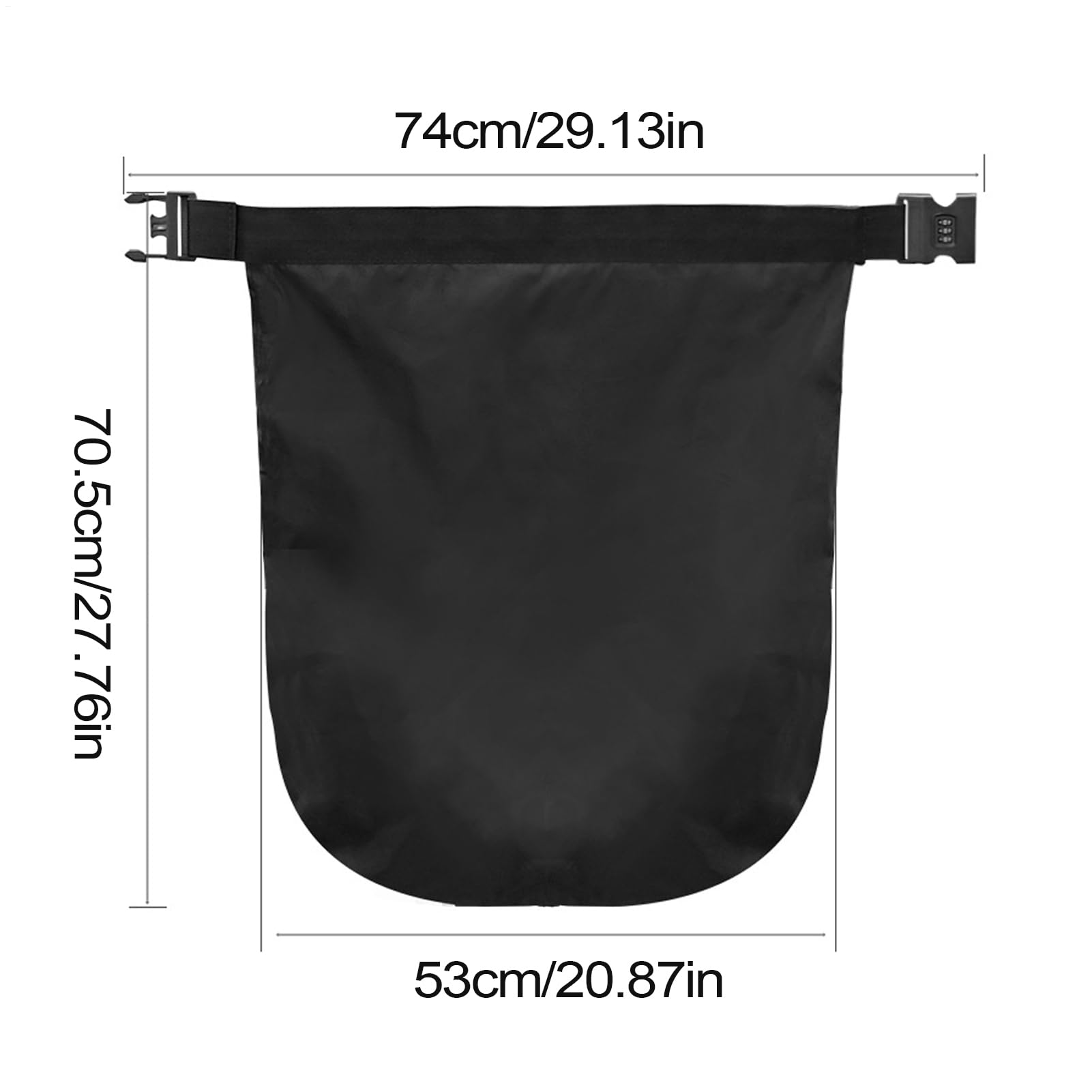 Sac de casque, équipement d'équitation imperméable, 74 x 70,5 cm, sacs résistants aux UV, serrure à combinaison, grand organisateur de rangement pour randonnée, vélo, camping, trajets en plein air et