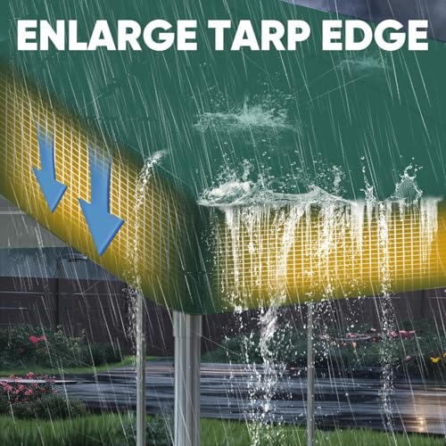 Quictent 10x20 ft Heavy Duty Carport Canopy Galvanized Car Tent Outdoor Garage Boat Shelter with Reinforced Structure, with Hanging Edge - Green - Image 3