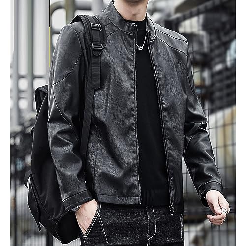 Chaqueta liviana de cuero para hombre miniatura 2