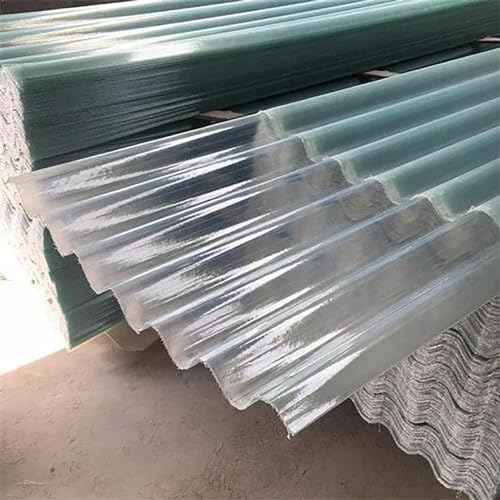Panel de Techo de 2 mm, 5 Piezas, Tejas solares, fáciles de Doblar y Cortar, Paneles de Fibra de Vidrio para iluminación Natural, Tablero de protección UV, para invernaderos, cobertizos, COC