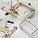 Upgraded Intermediate Bb Flat Tenor Slide Trombone with F Trigger Including Mouthpiece Carry Case Gloves Cleaning Cloth Trumpet Set