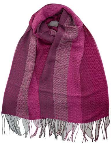 YARAWI Baby Alpaca Scarf For Women. Beautiful Fashion Accessory Made In Peru. Extremely Soft Warm and Antiallergenic (Pink Tones)