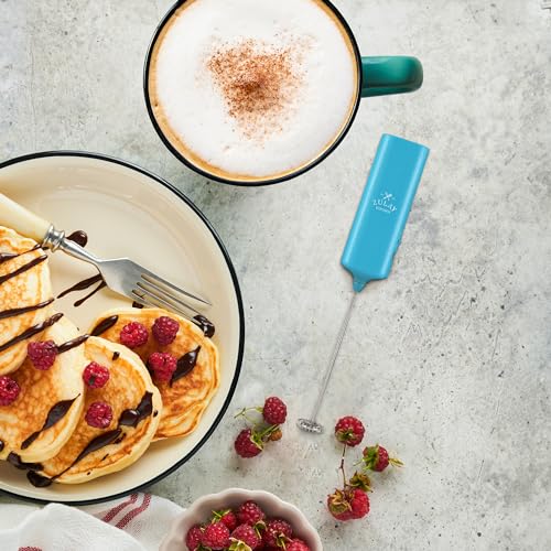 Image of Mini & Mighty Milk Frother Wand - Powerful Handheld Coffee Frother, Battery Operated Drink Mixer - Compact Pocket Size - Detachable Whisk for Latte, Cappuccino, Matcha, Hot Chocolate