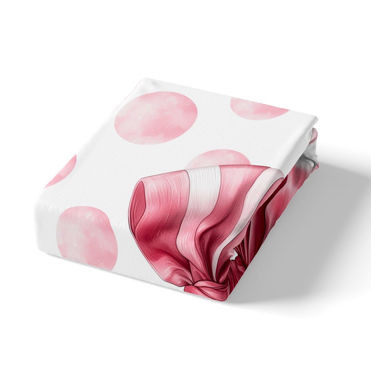 Juego de ropa de cama para niños y niñas, diseño floral de rayas rosas, tamaño doble, 3 piezas, suave, transpirable, con lazo, 1 funda nórdica y 2 fundas de almohada