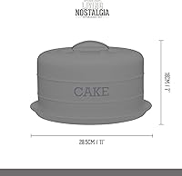 Vista 2 de KitchenCraft Living Nostalgia - Lata hermética para pasteles, 11.2 x 7.1 in, color crema antiguo