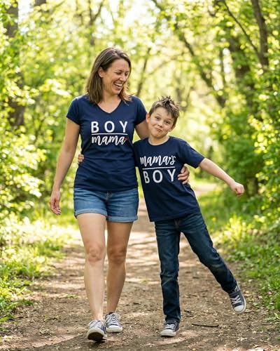 Image of Boy Mama Matching Mommy and Me Outfits Mom Daughter Shirts Mothers Day Outfits Mama Mini Clothing