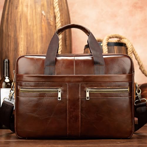 Leather Briefcase for Men, 15.6-16.1 inch Laptop Bag, Vintage Handmade Messenger Bag2
