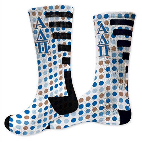 VictoryStore Alpha Delta Pi Polka Dot Performance Crew Sock