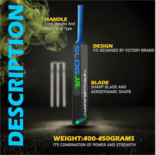 Image of Victory Slog Plastic Cricket Bat Full Size Series (34 X 4.5 Inch) Bat for All Age Group |Best for Practicing-Recommended to Play with Soft Rubber, Tennis,Wind Ball (Junior Slog 3No (Upto 8 Year))