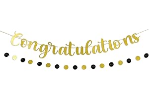 Satin Gold Glitter Congratulations Banner 2022