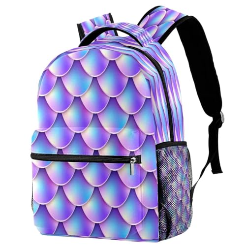 Sac à dos d'école fille ado et sac de voyage décontracté sirène multicolore
