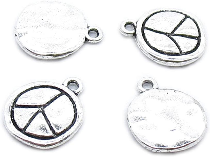 480 Pieces Antique Silver Tone Jewelry Charms Suppliers Arts Crafts Making Beading Findings Crafting GP5T0J Anti War Signs