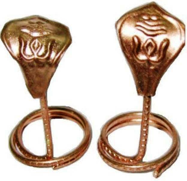 Nag Nagin Joda Naag Naagin Snake Pair Kalsarp Dosh Aum Shiva Puja Copper Metal