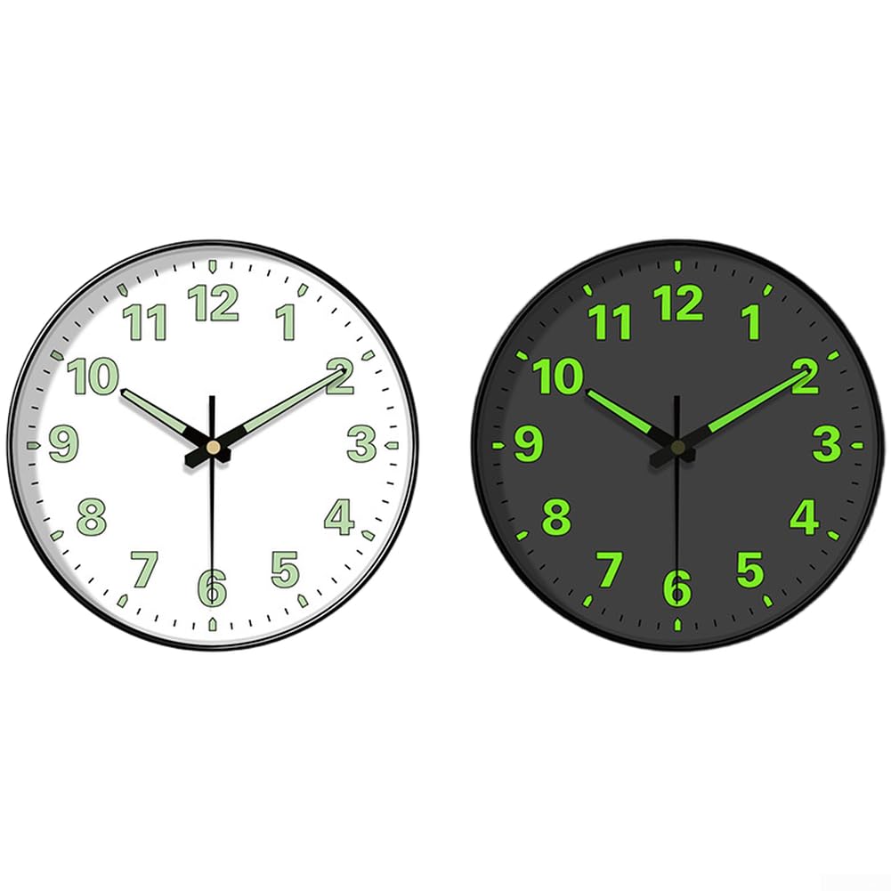 Horloge murale silencieuse à quartz de 30 cm avec cadran en verre