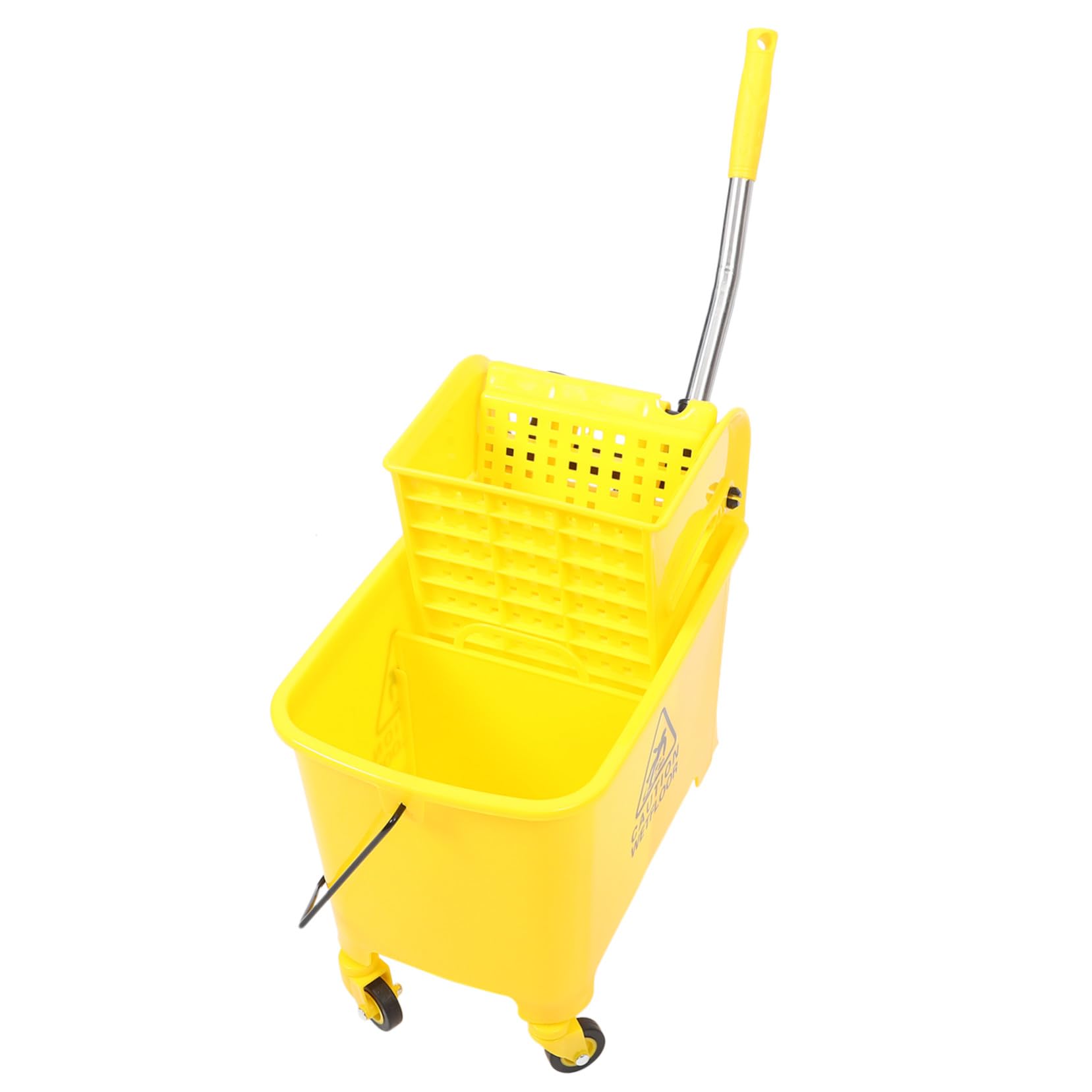 HEMOTON Fregona Fácil de Comercial Cubo Plástico de Ruedas de 20l Limpieza y Escurridor Lateral Movilidad Conveniente Color Aleatorio en Uso Profesional