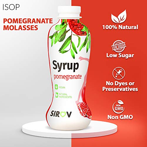 ISOP Premium Mulberry & Pomegranate Vegan Salad Dressings Syrup - Natural Molasses - Thick Sauce - Not From Concentrate Food (Pack of 2)